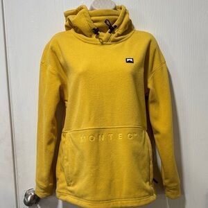 Montec Yellow delta fleece hoodie sizeXS